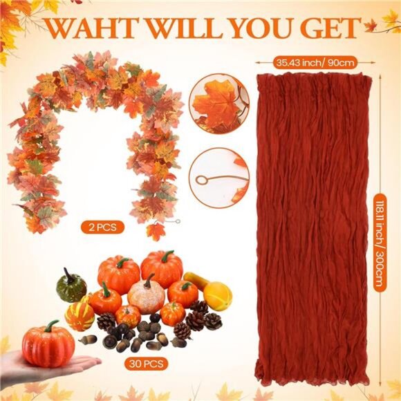 Fall Decorations for Home Thanksgiving Autumn Party Favors Terracotta Table - Picture 3 of 7